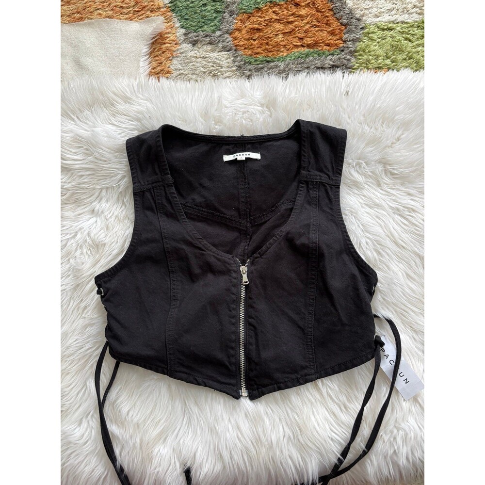 PacSun denim crop top Small
